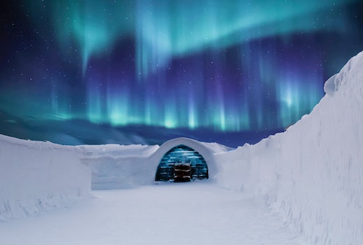Northern lights and ice hotel